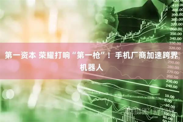 第一资本 荣耀打响“第一枪”！手机厂商加速跨界机器人