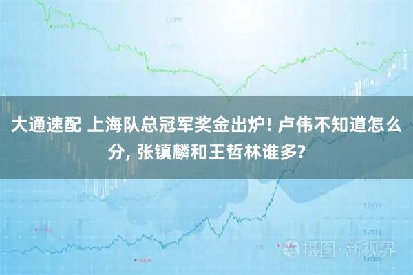 大通速配 上海队总冠军奖金出炉! 卢伟不知道怎么分, 张镇麟和王哲林谁多?